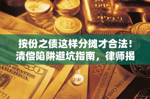 武汉按份之债这样分摊才合法！清偿陷阱避坑指南，律师揭秘关键条款