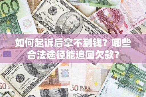 武汉如何起诉后拿不到钱？哪些合法途径能追回欠款？