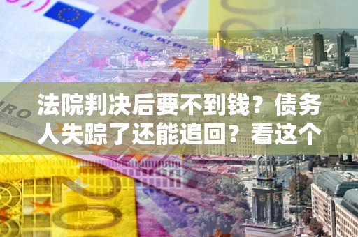 武汉法院判决后要不到钱？债务人失踪了还能追回？看这个方法！