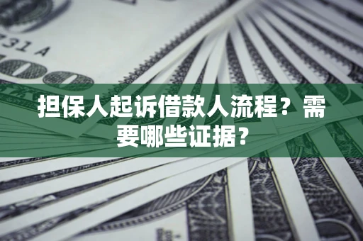 武汉担保人起诉借款人流程?需要哪些证据? 武汉担保人起诉借款人流程?需要哪些证据?
