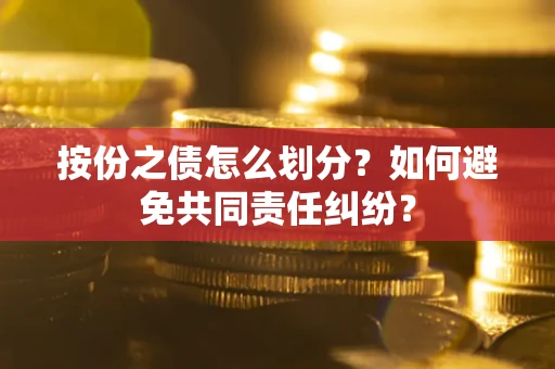 武汉按份之债怎么划分？如何避免共同责任纠纷？