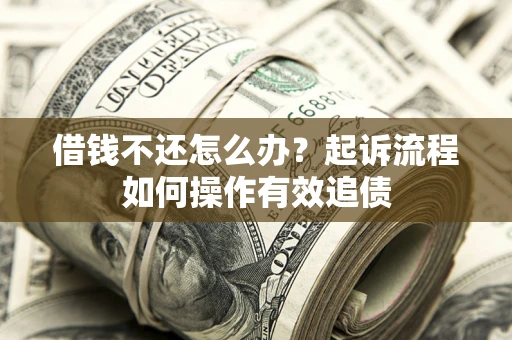 武汉借钱不还怎么办？起诉流程如何操作有效追债