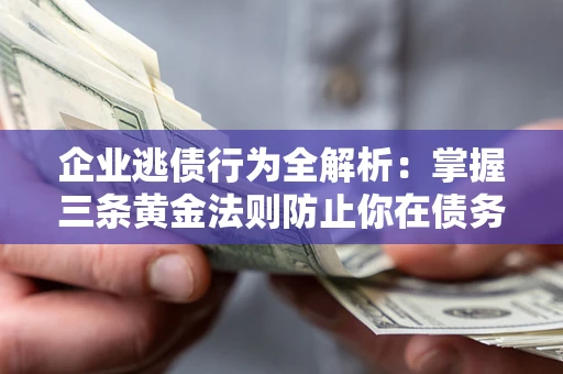 武汉企业逃债行为全解析：掌握三条黄金法则防止你在债务乱局中“踩雷”