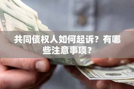 武汉共同债权人如何起诉？有哪些注意事项？