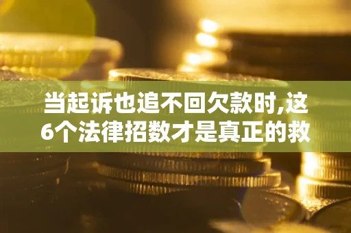 武汉当起诉也追不回欠款时,这6个法律招数才是真正的救命稻草